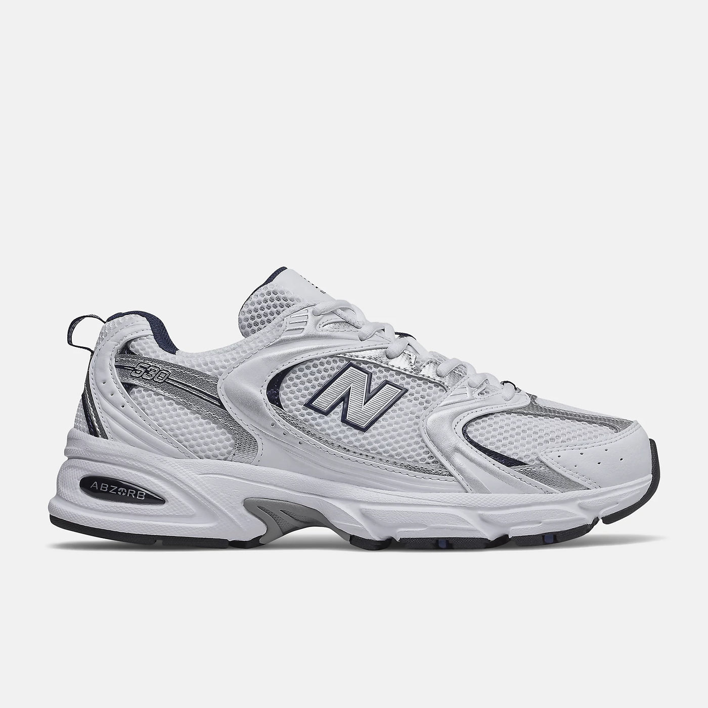 NB 530 - WHITE with NATURAL INDIGO