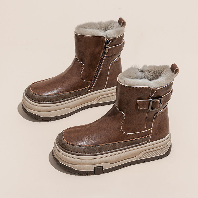 Warm Velvet Short Boots